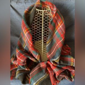 Holiday Woven Plaid Shawl that is Soft & Warm